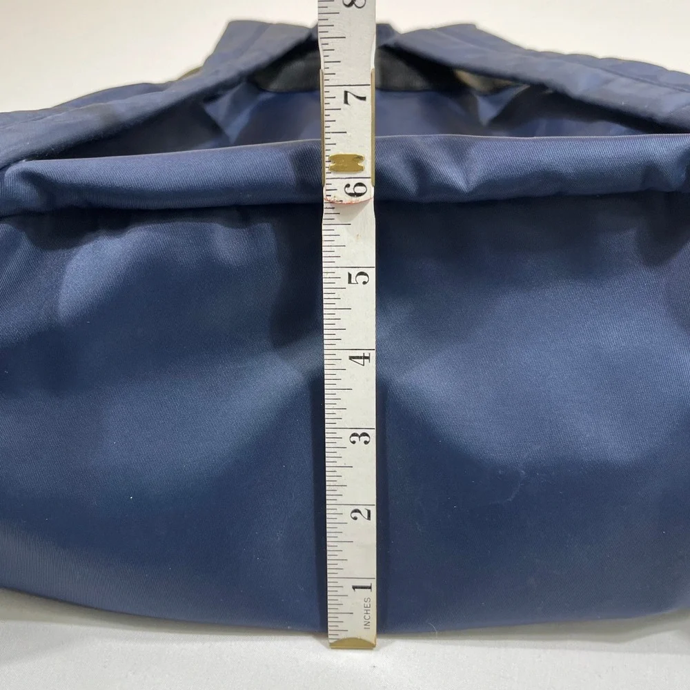 Steve Madden Backpack Womens Medium Navy Blue Quilted Nylon Zipper Detail